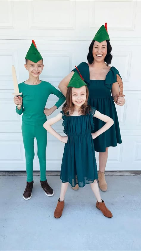 All we need is a little faith, trust, and pixie dust! Let's make a Peter Pan hat for the new movie Peter Pan & Wendy premiering on Disney+ Friday, April 28th. This hat requires no sewing and you can make it in under 5 minutes! All you need is a piece of green felt (12x18), a glue gun and a red feather. 1. fold downwards in half (hamburger style). Make sure the folded end is at the top and the open end is at the bottom. 2. Fold the top two corners down and glue. 3. Fold the bottom piece up and glue. 4. Flip the hat over and fold the bottom piece up and glue. 5. Add a red feather, glue it into the hat and you are done.

Peter Pan & Wendy introduces Wendy Darling, a young girl afraid to leave her childhood home behind, who meets Peter Pan, a boy who refuses to grow up. Alongside her brothe Peter Pan Shirt Diy, Peter Pan Hat Diy Felt, How To Make Peter Pan Hat, Diy Peter Pan Hat No Sew, Felt Peter Pan Hat, Boy Fairy Hat, Diy Peter Pan Costume For Boys, Peter Pan Shoes Diy, How To Make A Peter Pan Hat