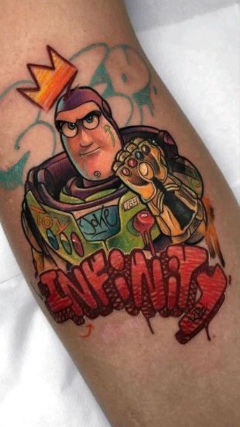 Yugioh Tattoo, New School Tattoos, Toy Story Tattoo, Half Sleeve Tattoos Sketches, Pop Art Tattoos, Tattoo Me, Kunst Tattoos, Graffiti Tattoo, Tatuaje A Color