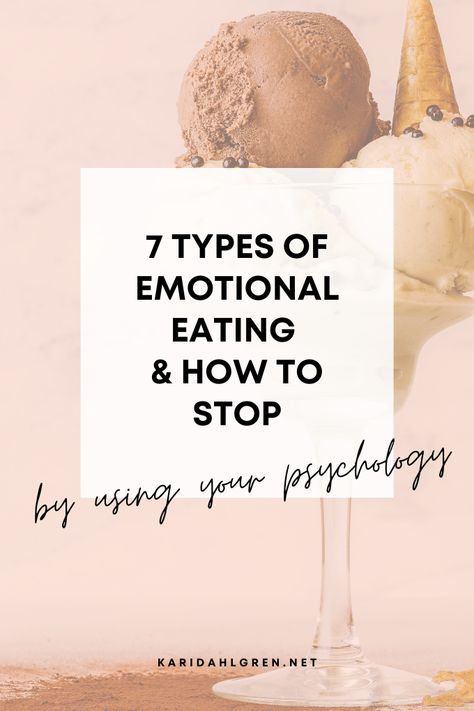 Types of Emotional Eating: 7 Triggers & How to Stop! Food Cravings Meaning Emotions, Emotional Eating Shadow Work, Hedonic Eating, How To Stop Emotional Triggers, How To Handle Emotional Triggers, Veggie Cleanse, Food Noise, Stop Emotional Hunger, How To Practice Mindful Eating