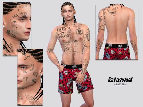 Islannd Tattoo | Patreon Sims 4 Male Face Tattoo, Sims 4 Male Tattoos, Tattoo Sims 4 Cc, Sims 4 Tattoos, Face Tattoo, Sims 4 Cc Finds, Cc Finds, Sims 4 Mods, Male Face