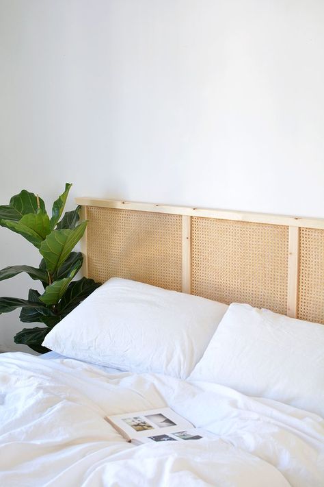 IKEA IVAR Hack! DIY Cane Headboard Headboard Ikea Hack, Diy Cane Headboard, Ikea Headboard Hack, Ikea Mandal, Ikea Ivar Shelves, Headboard Hack, Ikea Headboard, Cane Headboard, Head Boards