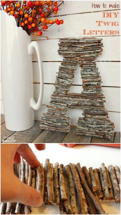 Casa Rock, Twigs Diy, Twig Crafts, Branches Diy, Twig Art, Stick Art, Diy Pool, Work Diy, Diy Simple