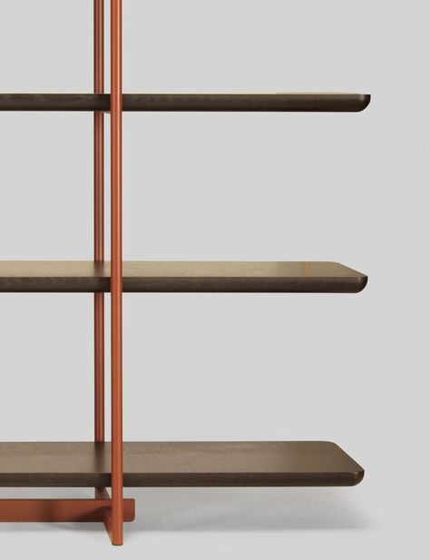 Skram Furniture Company / Altai Shelving Timber Shelves, Joinery Details, Home Design Diy, Architecture Illustration, Diy Interior, Steel Furniture, Shelf Design, Metal Shelves, Desk Setup