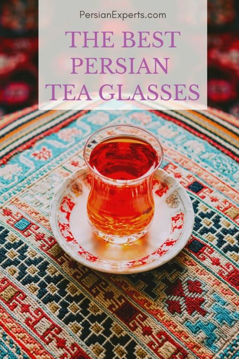 The Best Persian tea glasses and tea sets. Our product recommendation for the most traditional Persian and Iranian tea cups and tea glasses. Best Tea Brands, Turkish Tea Cups, Persian Tea, Different Types Of Tea, Tea Varieties, English Breakfast Tea, Turkish Tea, Tea Brands, Tea Glasses