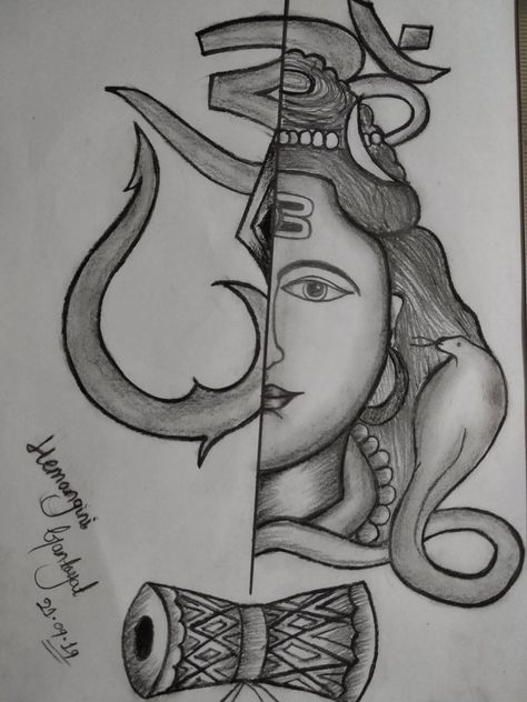 Maha Shivaratri Drawing, Shivaratri Drawing, Art Charcoals, Maha Shivaratri, Bhole Baba, Charcoal Sketch, Creative Painting, Mandala Design Art, Pencil Art Drawings