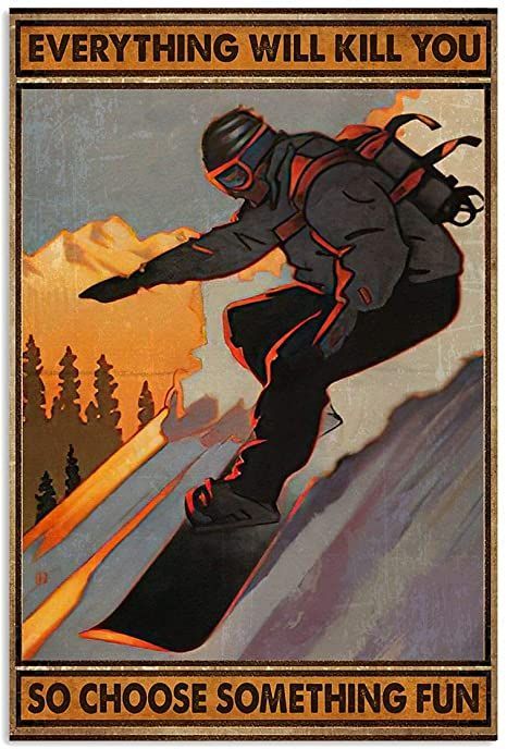 Snowboard Aesthetic Vintage, Snowboarding Poster, College Dorm Posters, Snowboarding Pictures, Snowboard Art, Retro Ski, Thick Base, Dorm Posters, Canvas Print Display