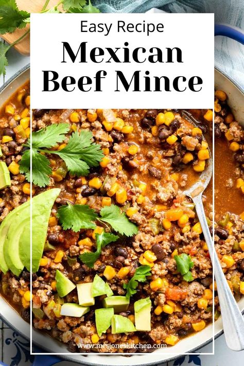 Slow Cooker Minced Beef, Minced Beef Recipes Easy, Quick Mexican Recipes, Beans And Vegetables, Minced Beef Recipes, Beans And Corn, Minced Meat Recipe, Meat Casserole, Recipe Using Chicken