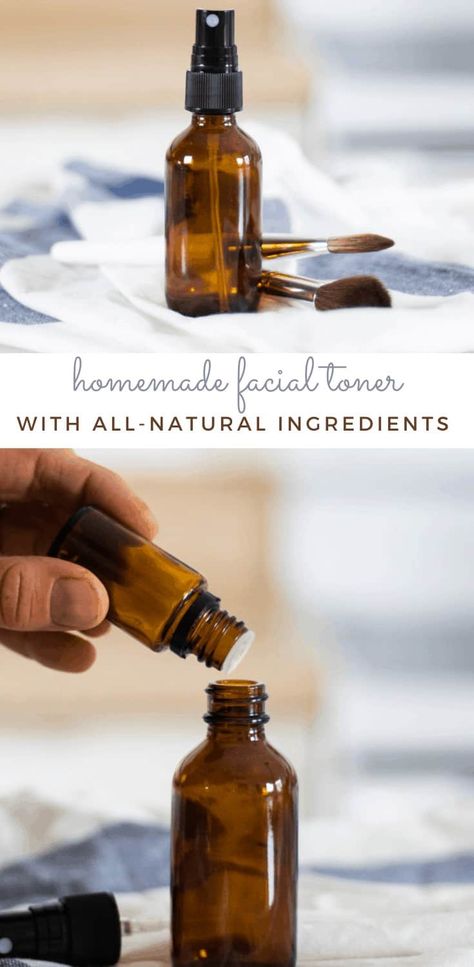 Learn how to make your own DIY facial toner with natural ingredients to help even out skin tone, restore pH levels, and give your skin a healthy glow. Making your own facial toner will save you money and allow you to customize it just the way you need to for your skin type. #facialtoner #diyfacialtoner #naturalskincare #essentialoils #applecidervinegar #witchhazel Homemade Face Toner, Our Oily House, Homemade Facial, Natural Face Cleanser, Natural Toner, Homemade Facials, Citrus Essential Oil, Diy Facial, Natural Facial