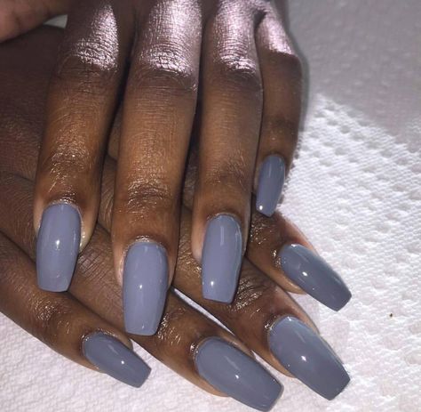 Milky Gray Nails, Nardo Grey Nails, Bluish Gray Nails, Greyish Blue Nails, Blue Gray Nails, Grey Blue Nails, Light Grey Nails, Blue Grey Nails, Light Gray Nails