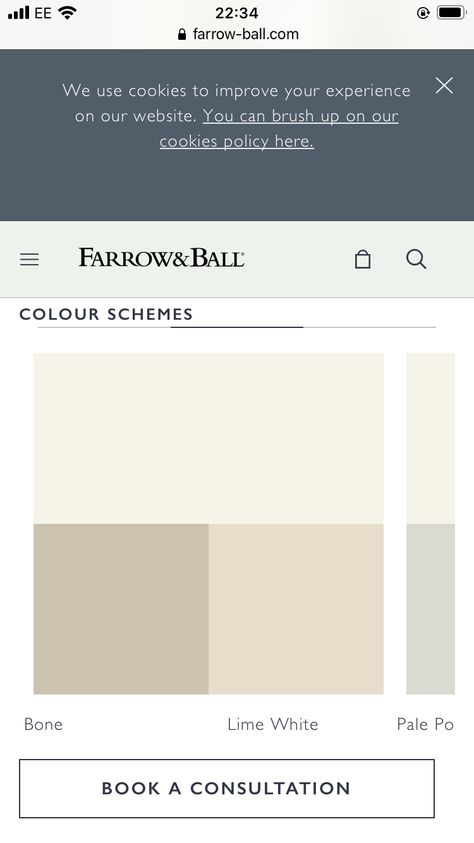 Bone Farrow And Ball, Wall Colours, House Mood Board, Downstairs Toilet, Farrow And Ball, Ski Lodge, Bone White, Farrow Ball, Colour Schemes