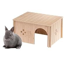 Ferplast Maison Lapin, Accessoire pour Cage Lapin, avec Toit Plat et Trous d'Aération, en Kit de Montage, 37 x 27,7 x h 20 cm, Sin 4647 Niche Maison en Bois pour Lapins Rabbit House, Rabbit Cages, Pet House, Small Pet, Wooden House, Animal House, Rodents, The Rabbit, Guinea Pig