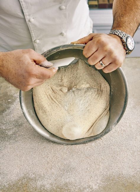 Richard Bertinet’s Sourdough Masterclass - from OX Magazine Richard Bertinet, The Perfect Loaf, Hot Cross Buns Recipe, Fermented Milk, Artisan Bread Recipes, Rye Flour, Baking Stone, Spelt Flour, Hot Cross Buns