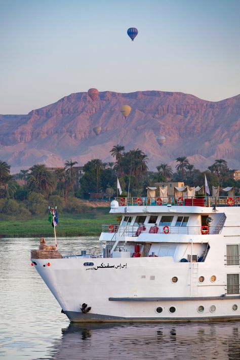 Uniworld's latest ship to hit Egypt's Nile River, the S.S. Sphinx, cruises between Aswan and Luxor, treating guests to all-inclusive luxury along the way. Egyptian Artwork, Nile River Cruise, Nile Cruise, Egypt Aesthetic, The Nile River, Nile River, Massage Room, Egypt Travel, The Nile