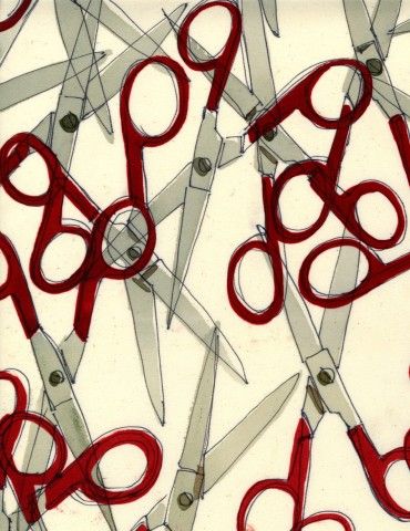 . Red Scissors Aesthetic, Hairdresser Background, Pattern Sculpture, Scissors Drawing, Material Finishes, Happy Buddha, Pretty Patterns, Textile Patterns, Moleskine