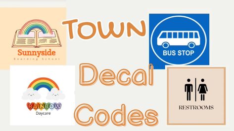 Bloxburg Town Decals, Town Decals, Bloxburg Pic Codes, Decal Codes For Bloxburg, Bloxburg City Ideas, Bloxburg Town Ideas, Town Layout, Bloxburg Picture Codes, Neighborhood Signs