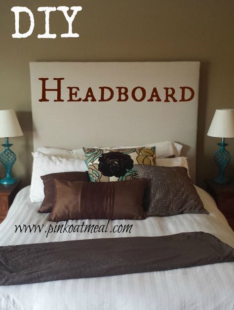 DIY Headboard Drop Cloth Headboard, Easy Diy Headboard, Cloth Headboard, Homemade Lip Gloss, Drop Cloth Projects, Cloth Projects, Headboard Diy, Make Furniture, Head Board