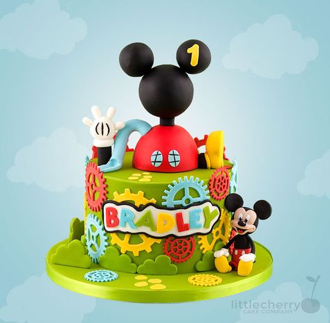 Looking for something special for your little rascal? Take a look through our gallery! Mickey Mouse Torte, Mickey Mouse Clubhouse Birthday Cake, Mickey Birthday Cakes, Γενέθλια Mickey Mouse, Mickey Mouse Clubhouse Cake, Birthday Cake Designs, Mickey First Birthday, Mickey 1st Birthdays, Mickey Mouse Birthday Cake