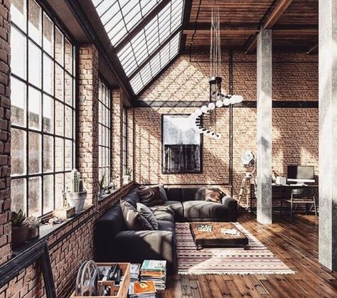 Aesthetic Loft, New York Apartment Aesthetic, Loft Apartment Aesthetic, New York Style Apartment, Loft Aesthetic, Ny Loft, Loft Style Homes, Loft Style Apartments, Loft Style Apartment