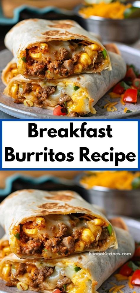 Looking for a tasty breakfast? This Breakfast Burritos Recipe is perfect! Easy to make and healthy, it's one of the best breakfast recipes ideas. Enjoy these delicious burritos for breakfast or even breakfast for dinner. Breakfast Burrito Recipes, Easy Breakfast Burrito Recipe, Top Breakfast Recipes, Breakfast Burrito Recipe, Easy Breakfast Burritos, Burrito Recipe, Breakfast Burritos Recipe, Breakfast Burrito, Burritos Recipe