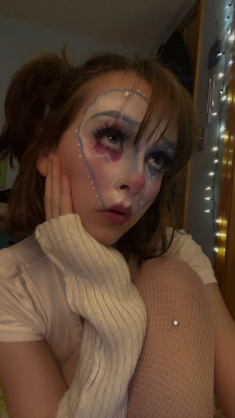 Inspired from the song “crybaby” from melaine martinez🫶 Melanie Martinez Concert Makeup Ideas, Melanie Martinez Makeup Looks K-12, Cry Baby Makeup Look, Melanie Inspired Makeup, Cry Baby Makeup, Melanie Martinez Makeup Looks, Melanie Martinez Makeup Inspiration, Trilogy Tour Makeup, Melanie Martinez Nails Inspired Cry Baby