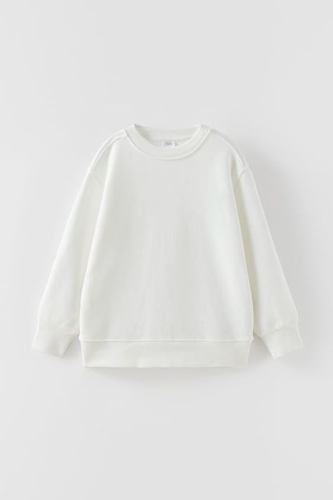 Sweatshirt for Girls | Online Sale | ZARA United States Off White Sweatshirt, California Sweatshirt, Plain Hoodies, Oyster White, Plain Sweatshirt, Color Block Sweatshirt, Striped Sweatshirts, Disney Sweatshirts, Tie Dye Sweatshirt