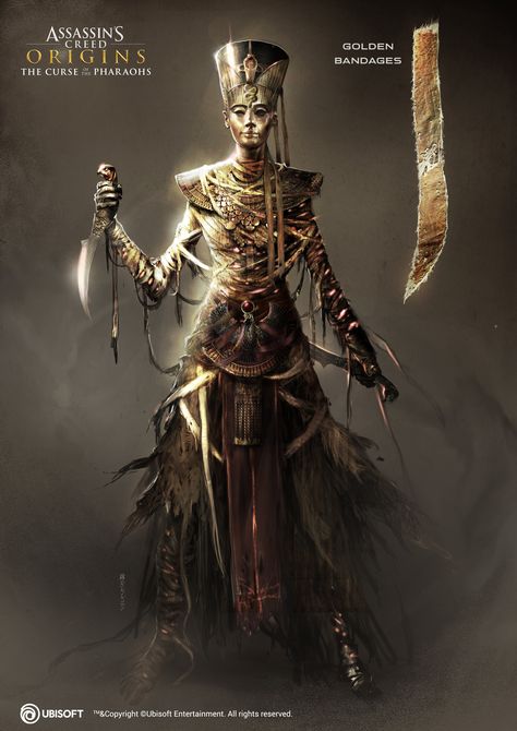 Egyptian Warrior, Egypt Concept Art, Assassins Creed Artwork, Assassins Creed Origins, Assassins Creed Art, Ancient Egyptian Gods, Ancient Egypt Art, Assassins Creed Odyssey, Queen Nefertiti