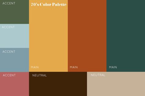 70s Color Palette Sample 70s Colour Pallete, Modern 70s Color Palette, Muted 70s Color Palette, 70s Interior Color Palette, 70s Color Pallete, Moody 70s Decor, 70s Wedding Color Palette, 70’s Color Palette, Color Palette Design Colour Schemes