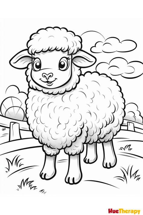 16 Free Printable Sheep Coloring Pages for Kids coloringpagesforteens #freeoprintables #seasonscoloringpages #coloringmagic. Sheep Drawing Simple, Sheep For Kids, Sheep Coloring Page, Kids Colouring Printables, Cute Coloring Pages For Kids, Sheep Drawing, Character Outline, Farm Coloring Pages, Sheep Cartoon