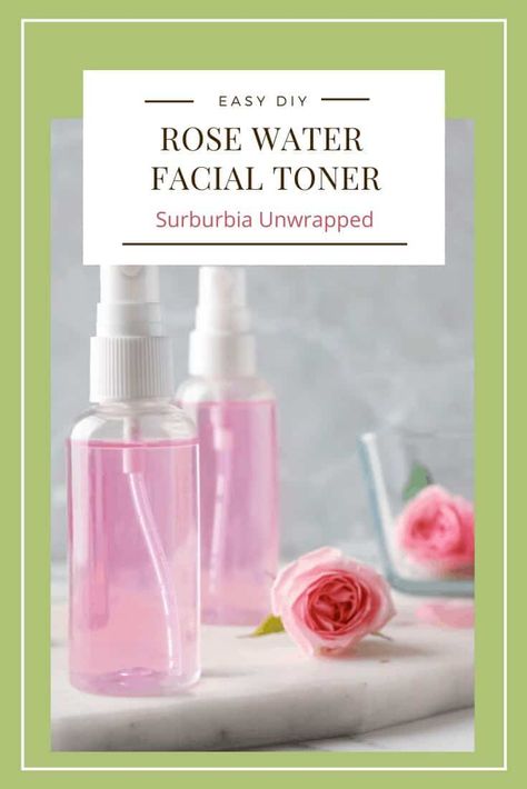 Making homemade rose water at home is a great way to use fresh rose petals. There are several ways to make it. Some techniques use witch hazel for a rose water facial toner and others use distilled water which is gentler and less astringent. Here are a few tips on how to make rose water and stop letting your rose petals go to waste! Rose Water Diy Recipes, Diy Rose Water Toner, Diy Toner Face, Uses For Rose Water, Rose Petal Uses, Rose Water Face Mist, Make Rose Water, Homemade Rose Water, Rose Water Spray