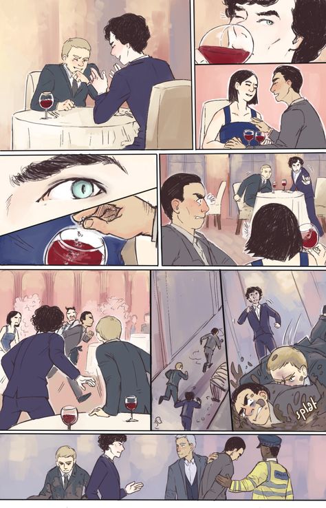 #johnlock #sherlock #watson #fanart 30 Day Otp Challenge, Sherlock Meme, Sherlock Tumblr, Sherlock Comic, Otp Challenge, Johnlock Fanart, John Lock, Sherlock Art, Sherlock Series