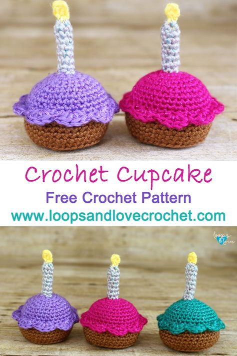 Crochet Cupcakes, Make Cupcakes, Crochet Cake, Crochet Cupcake, Tea Cosies, Pola Amigurumi, Crochet Food, Haken Baby, Crochet Patterns For Beginners