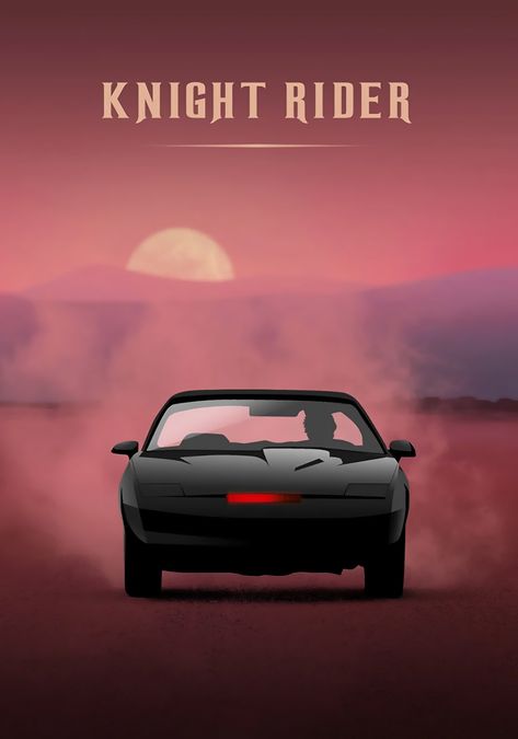 Famous Movie Cars, Kitt Knight Rider, 1980s Tv Shows, 80 Tv Shows, Retro Arcade Games, Tv Cars, Retro Metal Signs, Retro Arcade, Knight Rider