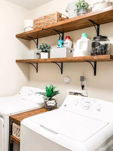 Storage In Between Washer And Dryer, Diy Storage Between Washer And Dryer, Washer Dryer Shelves, Shelves Between Washer And Dryer, Table Between Washer And Dryer, Laundry Room Space Between Washer And Dryer, Over The Washer And Dryer Storage, Storage Over Washer And Dryer, In Between Washer And Dryer Storage