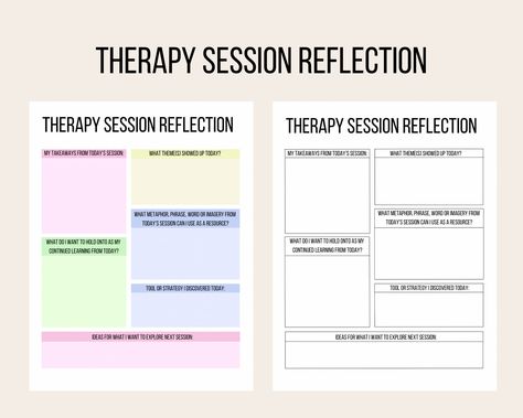 Therapy Session Reflection Worksheet / Post Therapy Check-In / Therapy Tools / Session Goals / Notes /Mental Health / Teen Counselling Post Therapy Reflection, Therapy Check In Worksheet, Therapy Check In, Therapy Check In Questions, Post Therapy Notes, Therapy Reflection, Reflection Worksheet, Goals Notes, Therapy Notes