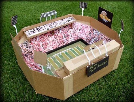 Fat Brain Toys Memorial Stadium Cardboard Baseball Stadium, Football Diorama, Diy Football Stadium, Diorama Museum, Shavuot Crafts, Broncos Stadium, State Project, Snack Stadium, Stadium Art