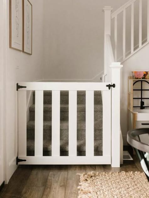 A baby gate is a protective barrier that stops toddlers and babies from accessing specific areas in your home where they might be in danger. You can save yourself the whole stress by asking a professional to make a DIY baby gate for you. However, it feels better when you make one yourself. In this...Read On → Wooden Stair Gate, Wood Baby Gate, Custom Baby Gates, Wooden Baby Gates, Dog Gates For Stairs, Diy Dog Gate, Barn Door Baby Gate, Baby Gate For Stairs, Diy Baby Gate