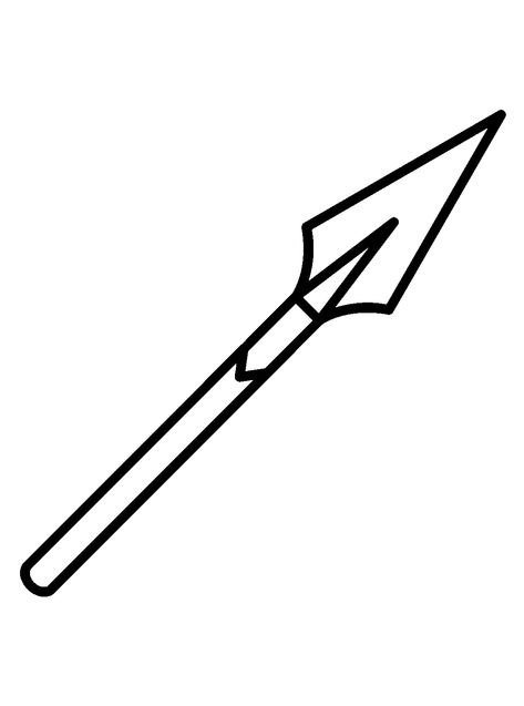 Spear - Lol Coloring Pages Spear Drawing, Spear Drawing Reference, Spear Template, Spear Sketch, Spear Artwork, Spear Designs Art, Double Sided Spear, Oc Base, Preschool Coloring Pages