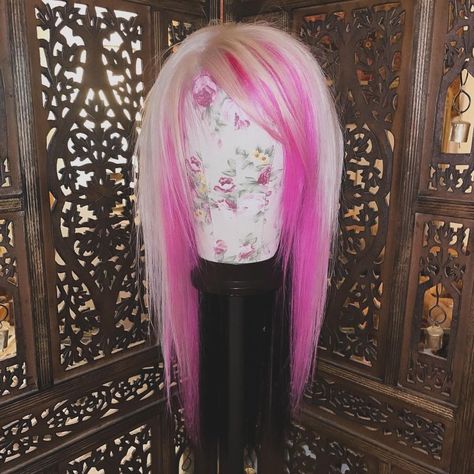 Coconuttwigs | Killer hair 🔪 Custom 20 inch scene wig 🎀 | Instagram Scene Hair Wig, Scene Wigs, Scene Hair Ideas, Emo Scene Aesthetic, Scene Wig, Scene Aesthetic, Emo Scene Hair, Scene Emo, Custom Wigs