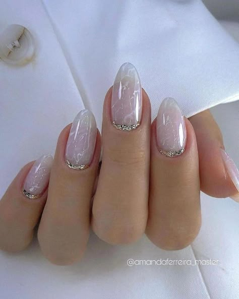 Bachelorette Nails The Bride, Elegant Nail Ideas, Bachelorette Nails, Wedding Day Nails, Engagement Nails, Elegant Nail, Simple Gel Nails, Pearl Nails, Soft Nails