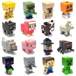 Minecraft mini figures series2. I want the horse the cat, wolf and the pig. Soooo cute Minecraft Pasta, Minecraft Mini Figures, Minecraft Birthday Cake, Minecraft Toys, Minecraft Drawings, Minecraft Room, Minecraft Cake, Tanah Liat, Lego Minecraft