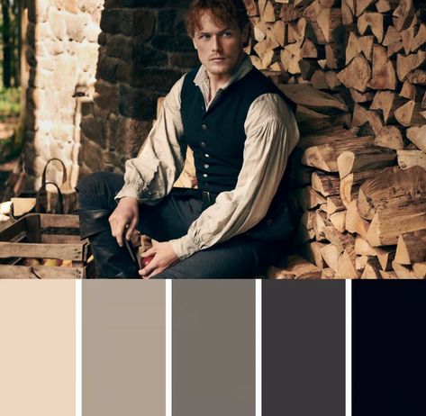 Mandalorian Color Palette, Outlander Color Palette, Lotr Colour Palette, Movie Poster Color Palette, Cinematic Pallet, Movie Color Palette Colour Schemes, Cinema Colours, Outlander Season 4, Outlander Casting