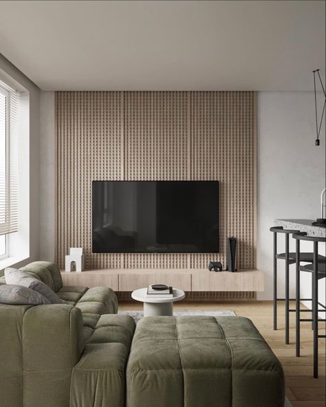 Holl Design, Small Tv Room, Japandi Living Room, Tv Unit Interior Design, Japandi Living, Living Tv, Condo Interior, Tv Room Design, Japandi Interior