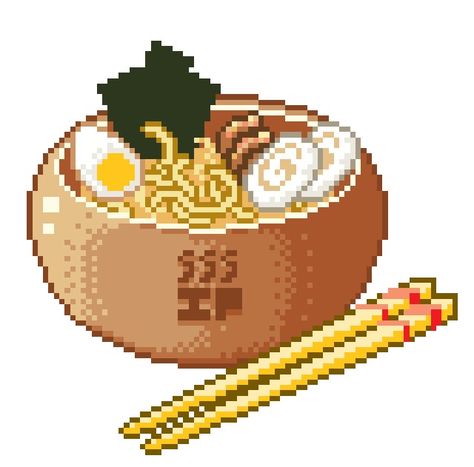 Noodles Pixel Painter, Noodles Chinese, Pixel Art Food, Pixel Life, Restaurant Icon, 8 Bit Art, Food Icon, Arte 8 Bits, 8bit Art