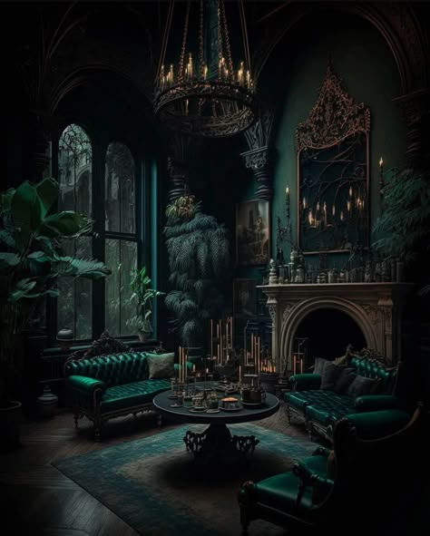 Bad Design Bedrooms Beds, Modern Bunk Bed, Slytherin Room, Modern Bunk, Design Bad, Pallet Bed Frame, Gothic Mansion, Gothic Interior, Dark Castle