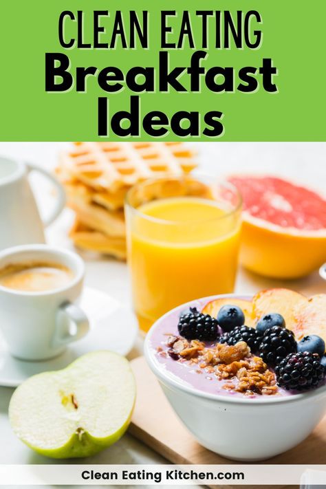 Breakfast Ideas For School, Clean Eating Breakfast Ideas, Clean Eating Diet Recipes, Smoothie Cleanse Recipes, Vegan Smoothie Recipes, Vegan Smoothie Bowl, Clean Breakfast, Best Green Smoothie, Get Out Of The House