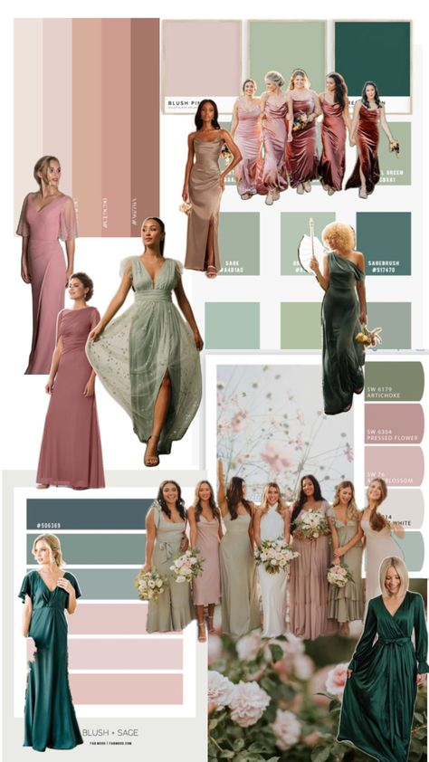 Blush And Sage Wedding, Sage Wedding Colors, Wedding Dress Code, Dress Code Wedding, Sage Wedding, Wedding Colour, Dress Code, Dress Codes, Colour Palette