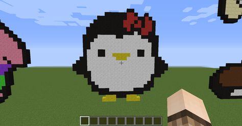 Minecraft Penguin, Minecraft Inspo, Minecraft Stuff, Cute Penguin, Minecraft Building, Cute Penguins, Minecraft Houses, Penguins, Pixel Art