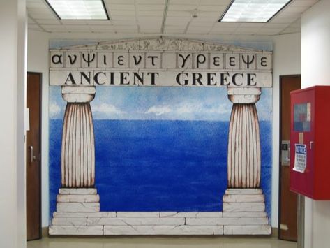 Ancient Greece Display Ks2, Greek Mythology Bulletin Board, Ancient Greece Classroom Display, Ancient Greece Bulletin Board, Ancient Greece Ks2, Ancient Greece Display, Ancient Greece Olympics, Ancient Greece Projects, Ancient Greece For Kids