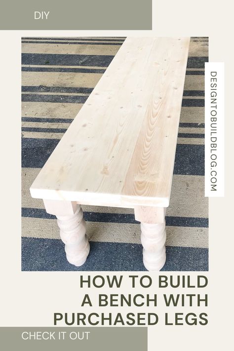 Easy DIY bench tutorial. How to build a modern farmhouse bench for your entryway, dining room, bedroom or great for outdoors too! Dining Bench Diy, Dinning Room Bench, Easy Diy Bench, Farmhouse Bench Plans, Build A Bench, Build A Farmhouse, Dining Table Bench Seat, Farmhouse Dining Benches, Dining Bench Seat