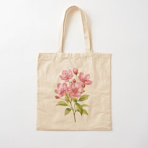 Compra mis diseños en productos de calidad. Apóyame en Redbubble #RBandME: https://www.redbubble.com/es/i/bolsa-de-tela/flores-de-cerezo-de-Marvberry/163659575.P1QBH?asc=u Cute Tote Bags, Tote Bags, Tote Bag, Tela